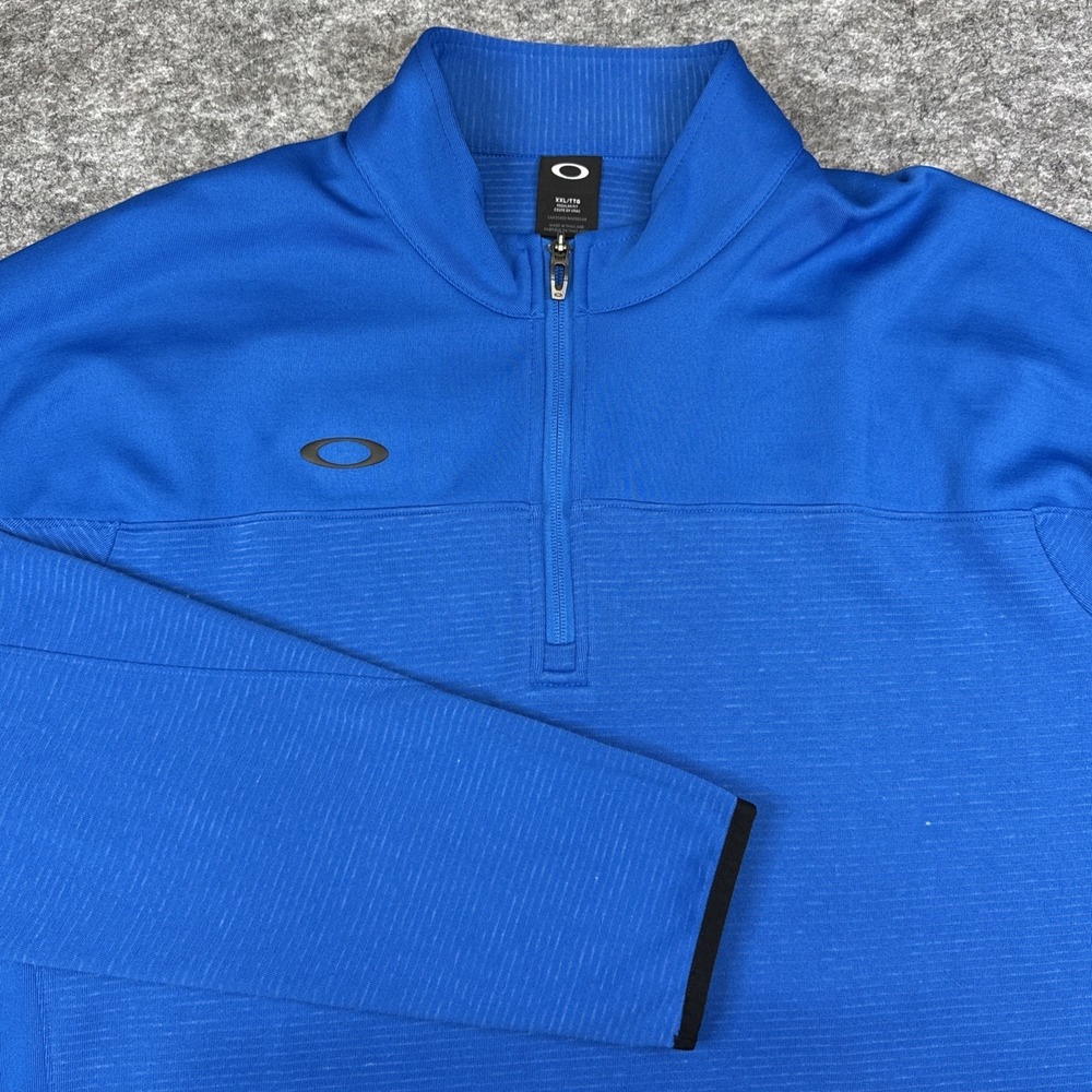 Oakley 1/4 zip pullover men's XXL blue active performance hiking‎ walk camp golf